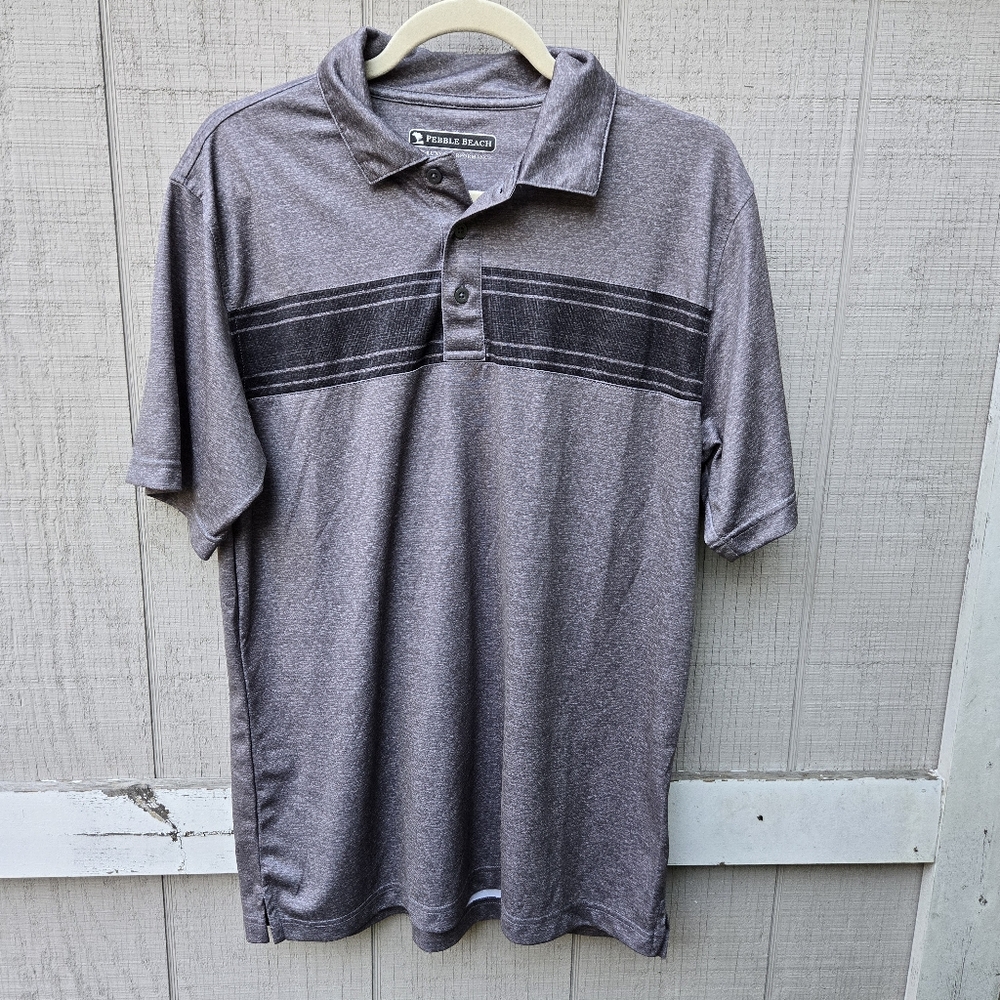 Pebble Beach Dry-Luxe Dry Lux Performance Short Sleeve Polo Shirt Medium